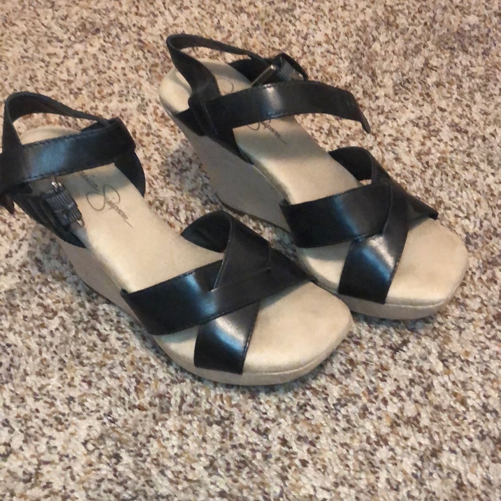 Great used condition Jessica Simpson wedge sandal